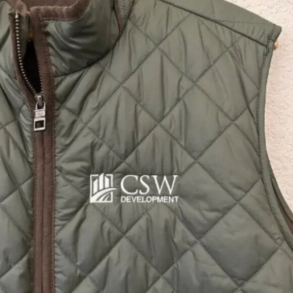 PETER MILLAR Essex Quilted Vest Olive Green Full Zip Jacket Company NWT - Picture 5 of 12